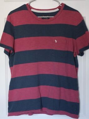 ABERCROMBIE & FITCH vintage y2k 2000s men's striped t-shirt